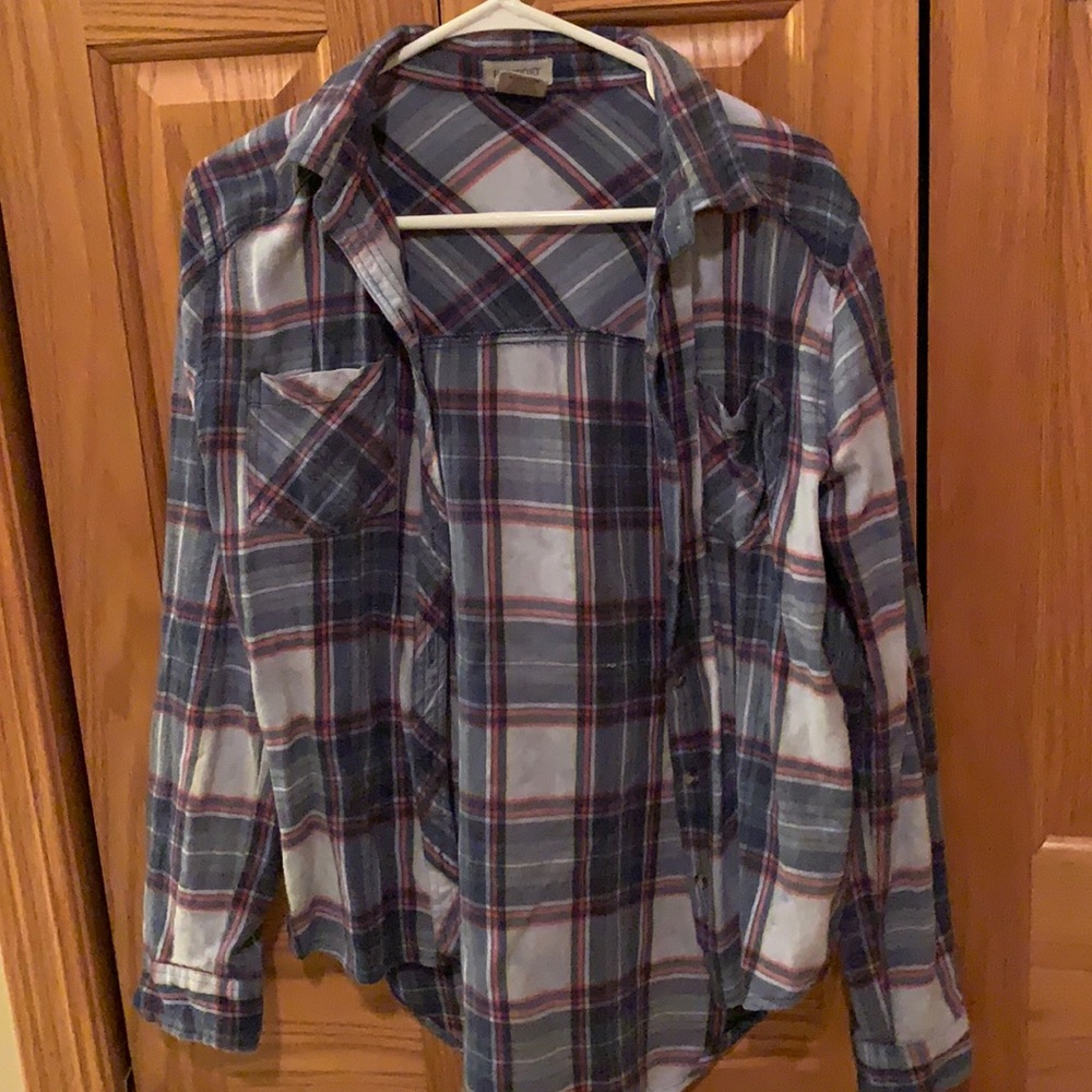 Blue plaid flannel - super soft